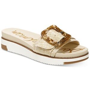 Sam Edelman Tan Slide Sandals with Buckle